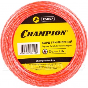 Корд триммерный Champion Square Twist Duo 2.4мм, 12м (витой квадрат) в Москве