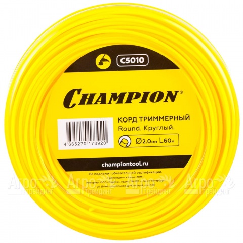 Корд триммерный Champion Round 2.0 мм х60м (круглый)  в Москве