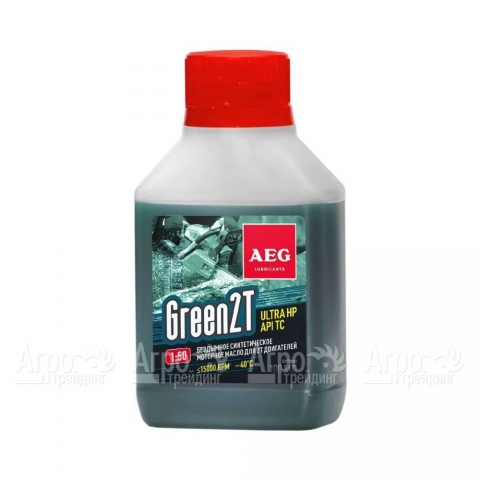 Масло синтетическое AEG Green HP 2T Motor Oil API TC 100 мл для 2-х тактных двигателей  в Москве