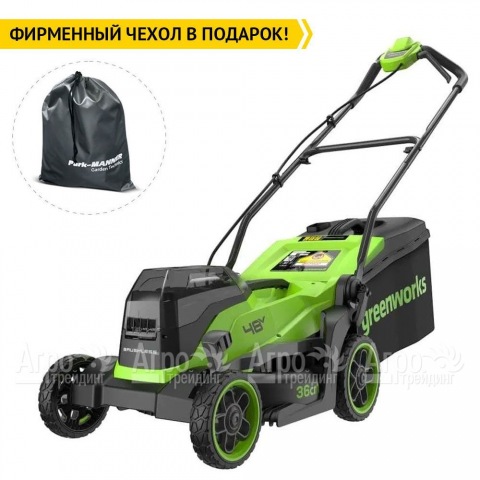 Газонокосилка аккумуляторная GreenWorks GD24X2LM361 2х4 Ач  в Москве