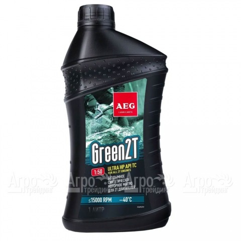 Масло синтетическое AEG Green HP 2T Motor Oil API TC 1 л для 2-х тактных двигателей в Москве